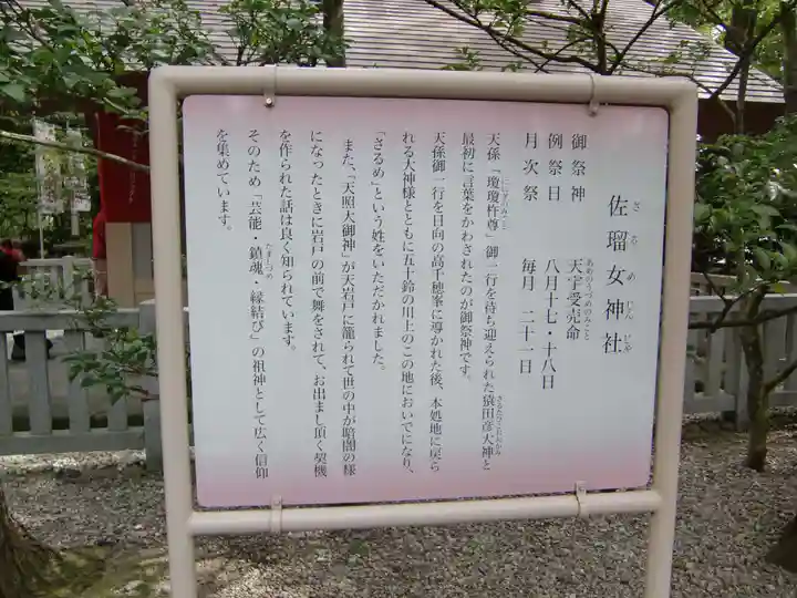 佐瑠女神社(猿田彦神社境内社)(三重県)