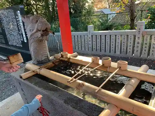 加波山神社真壁拝殿の手水舎
