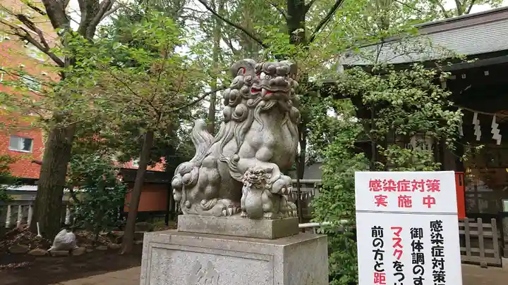 神明氷川神社の狛犬