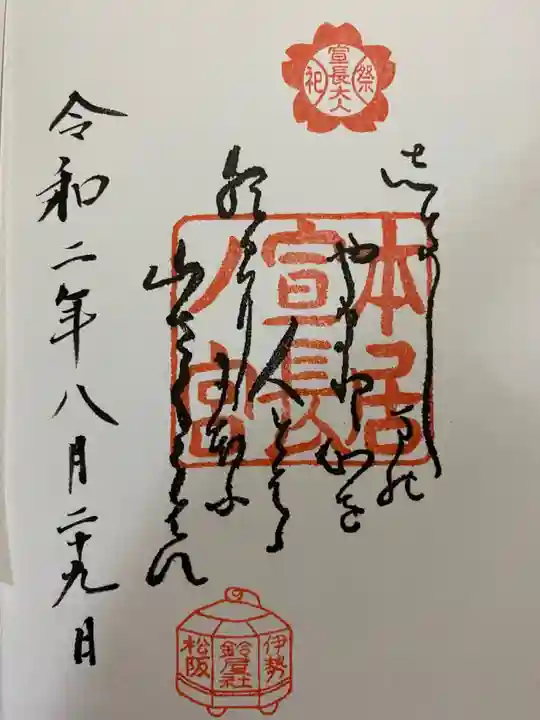 本居宣長ノ宮の御朱印