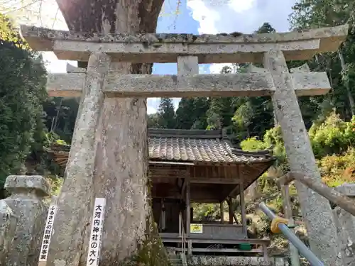 大河内神社の鳥居