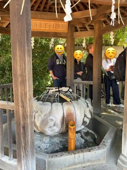 五條天神社の手水舎
