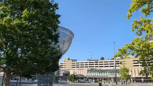 鉄道神社の景色