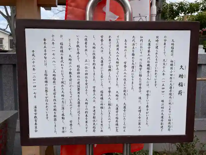 久助稲荷神社の歴史