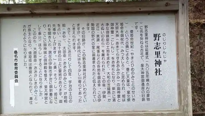 野志里神社の歴史