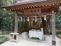 道野辺八幡宮の手水