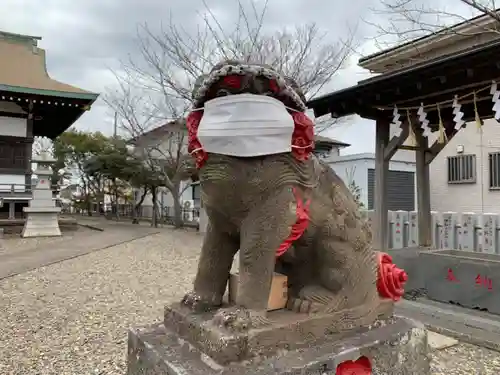 青木八坂神社の狛犬