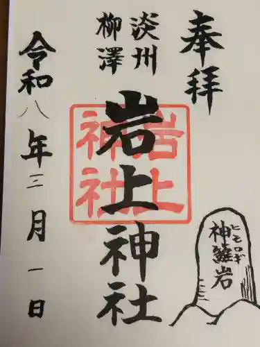 岩上神社の{uncategorized: "未分類", other: "その他", undefined: "問題あり", building: "その他建物", grave: "お墓", sacred_gate: "鳥居", guardian: "狛犬", statue: "像", buddha: "仏像", history: "歴史", nature: "自然", garden: "庭園", animal: "動物", pagoda: "塔", temizu: "手水舎", mountain_gate: "山門・神門", sanctuary: "本殿・本堂", subordinate: "末社・摂社", art: "芸術", scenery: "景色", jizo: "地蔵", ema: "絵馬", goshuin: "御朱印", omikuji: "おみくじ", items: "授与品その他", amulet: "お守り", goshuincho: "御朱印帳", eats: "食事", festival: "お祭り", votive_dance: "神楽", shichigosan: "七五三参", wedding: "結婚式", experience: "体験その他", initially: "初詣", around: "周辺", anti_infection: "感染症対策"}