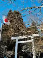 日の丸と白大鳥居