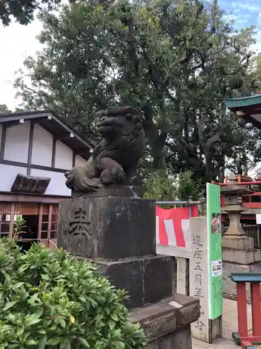 多摩川浅間神社の狛犬