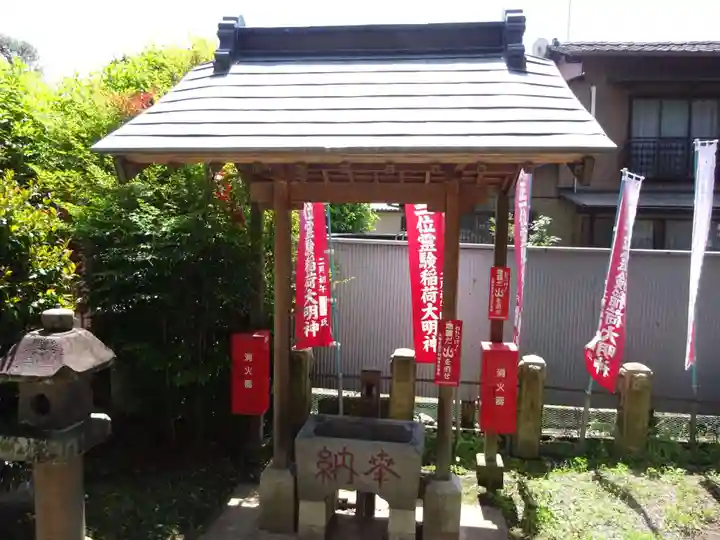 正一位霊験稲荷社の手水舎