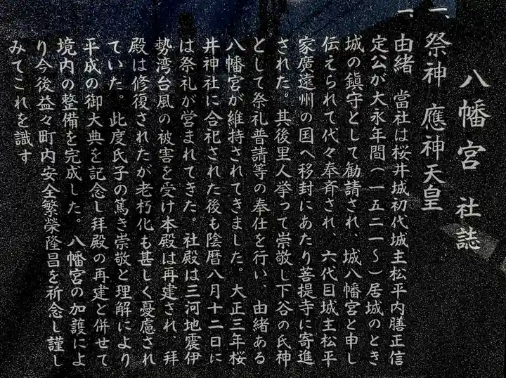 下谷八幡神社の歴史