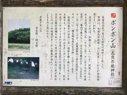 高負彦根神社の歴史