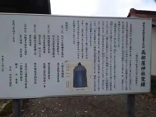 髙部屋神社の歴史