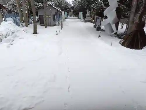 東神楽神社の庭園
