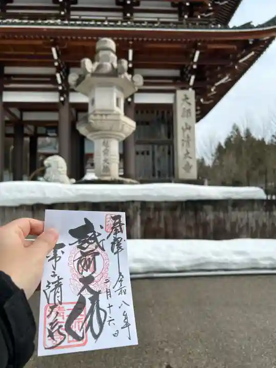 清大寺(越前大仏)の御朱印