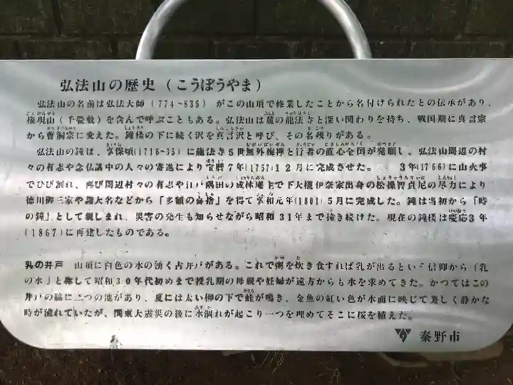 弘法山 大師堂の歴史