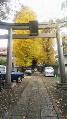 穏田神社の鳥居