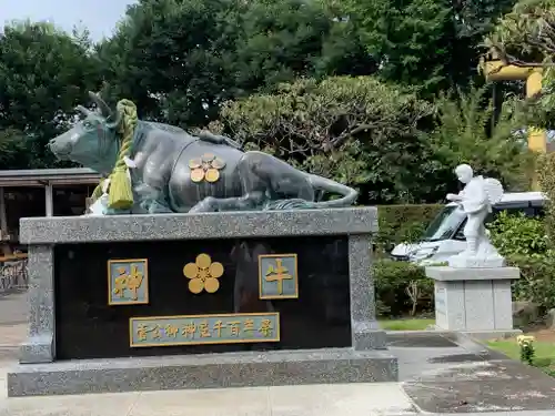 水海道天満宮の像