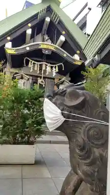築土神社の狛犬