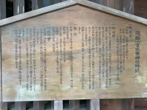 飛驒一宮水無神社の歴史