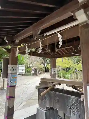 鳩森八幡神社の手水舎