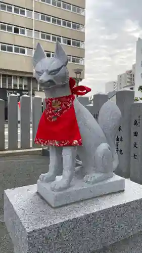 開口神社の狛犬