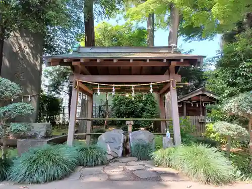 馬場氷川神社の手水