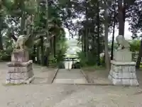 西八朔杉山神社の狛犬