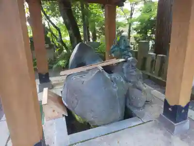 山中諏訪神社の手水舎