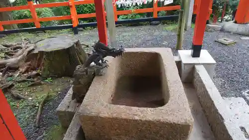 櫟谷宗像神社（松尾大社摂社）の手水舎