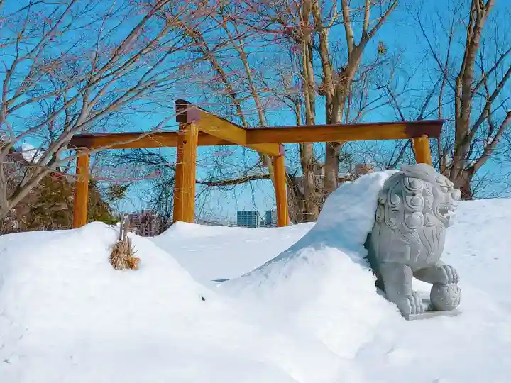 上手稲神社の狛犬
