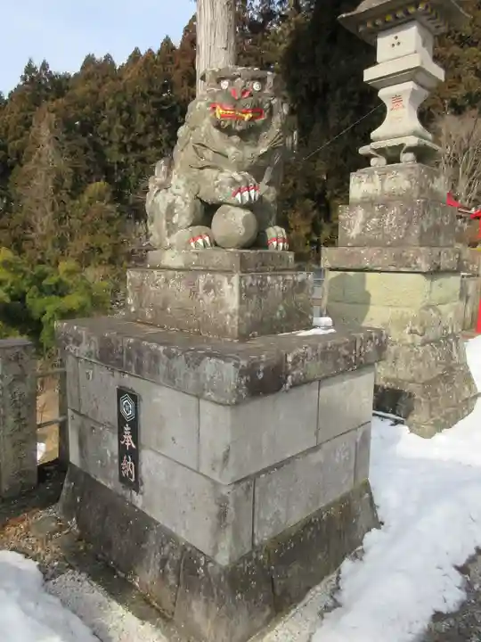 中之嶽神社の狛犬