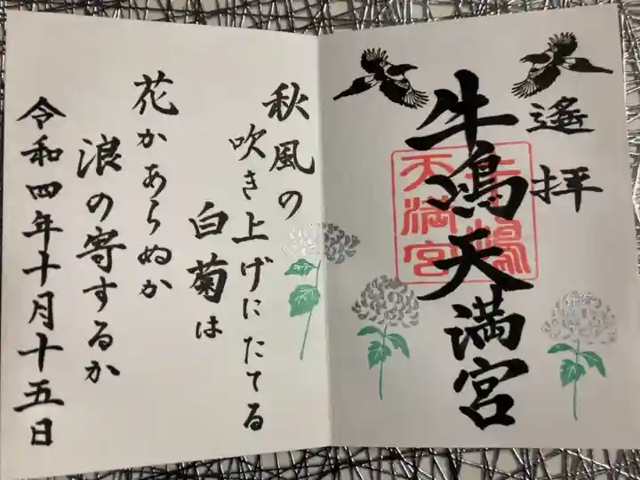 神無月限定 白菊御朱印 見開直書
遙拝
