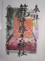 籠守勝手神社(木曽川町黒田)の御朱印