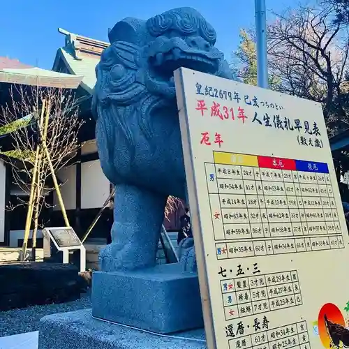 丸子神社　浅間神社の狛犬