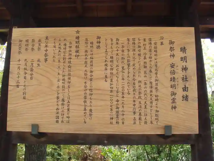 晴明神社の歴史