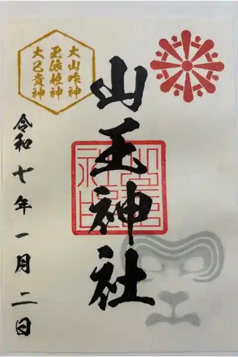 山王神社 御朱印は西院春日神社でいただきました。