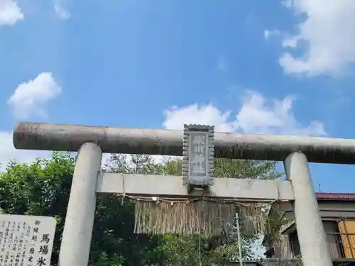 馬場氷川神社の鳥居