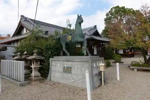 百済王神社の狛犬