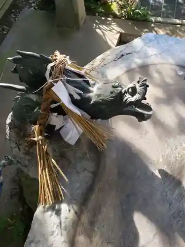 中川熊野神社の手水舎