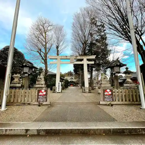 阿豆佐味天神社 立川水天宮の鳥居