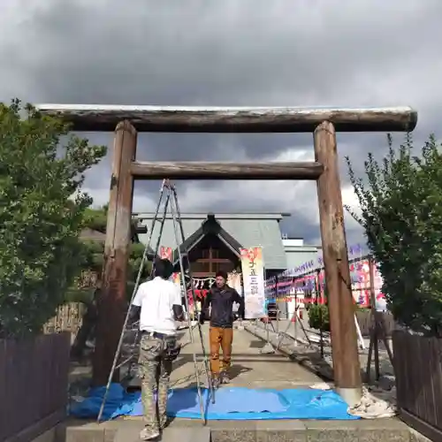 七重浜海津見神社の鳥居