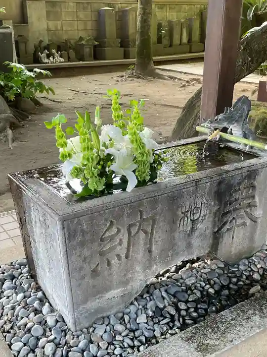 柏諏訪神社の手水舎