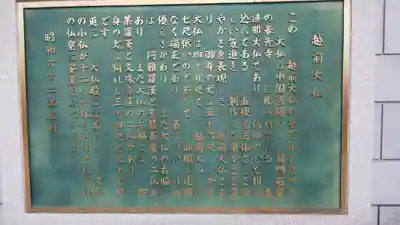 清大寺(越前大仏)の歴史