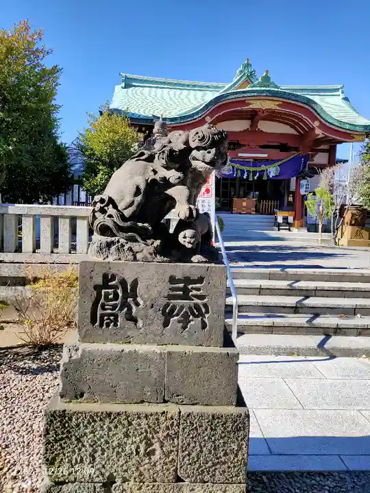千住神社の狛犬