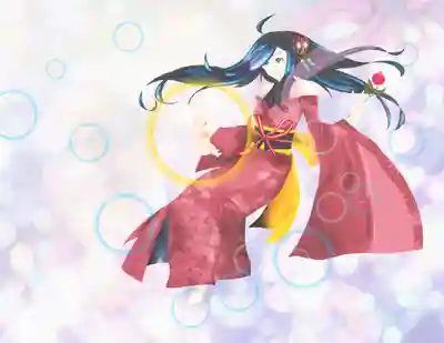 “全国 綺麗 華麗 流麗 御朱印図鑑”に掲載された"訶梨帝母"の図です。