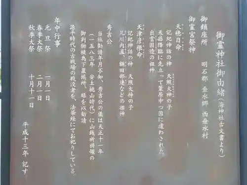 垂水御霊神社の歴史