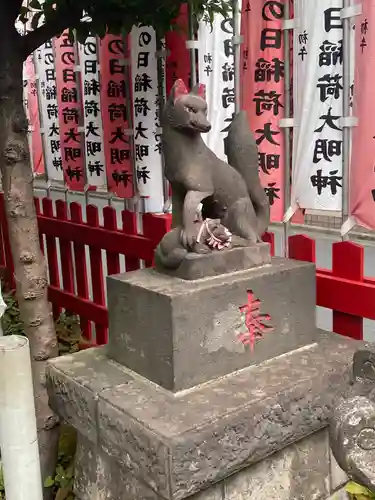 五の日稲荷大明神の狛犬