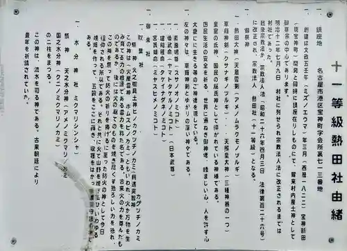 熱田社（宝神町会所裏）の歴史